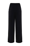 Women's wide black pants Fleur de Paris - 51% polyester, 39% modal, 10% spandex. Closure: elastic. two front pockets. Country of manufacture: Italy. Care: specialized cleaning - photo 6