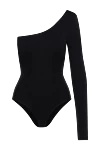 Alex Riviere Black one shoulder bodysuit - asymmetrical cut. 80% polyamide, 20% elastane. Country of manufacture: Italy. Care: specialized cleaning - photo 1