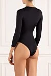 Bodysuit Bianca black with long sleeves Alex Riviere - 80% polyamide, 20% elastane. Country of manufacture: Italy. Care: specialized cleaning - photo 4