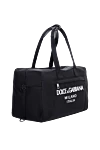 Dolce & Gabbana Travel bag for hand luggage - Dolce&Gabbana Milano brand logo. 100% nylon. Size: 24 ? 50 ? 23 cm. Strap: Detachable, adjustable textile shoulder strap with calfskin trim. Closure: two-way zipper. Front flat zip pocket with signature puller. Country of manufacture: Italy. Care: specialized cleaning - photo 3