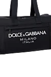 Сумка дорожня для ручної поклажі Dolce & Gabbana - логотип бренду Dolce&Gabbana Milano. 100% нейлон. Розмір: 24?50?23 см. Ремінь: знімний регульований текстильний плечовий ремінь з обробкою з телячої шкіри. двозамкова блискавка. передня плоска кишеня на блискавці з фірмовим пулером. Країна виробник: Італія. Догляд: спеціалізоване чищення - фото 4