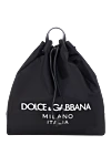 Dolce & Gabbana Рюкзак из нейлона мужской черный с логотипом - логотип DG.. 100% нейлон. Размеры: 35 ? 40 ? 3 см. кулиска. Текстильные лямки с отделкой из телячьей кожи. Страна производитель: Италия. Уход: специализированная чистка - фото 1