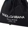 Рюкзак из нейлона мужской черный с логотипом Dolce & Gabbana - логотип DG.. 100% нейлон. Размеры: 35 ? 40 ? 3 см. кулиска. Текстильные лямки с отделкой из телячьей кожи. Страна производитель: Италия. Уход: специализированная чистка - фото 6