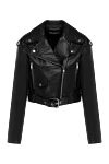 Dolce & Gabbana Jacket for women black leather jacket - asymmetrical design. 100% genuine leather. Closure: zipper. two side pockets. Country of manufacture: Italy. Care: specialized cleaning - photo 1