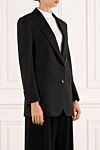 Dolce & Gabbana Women's black wool jacket - 100% wool. Closure: button. two side pockets. Country of manufacture: Italy. Care: specialized cleaning - photo 3