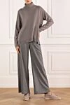 Golf cashmere gray women's Panicale - 100% cashmere. Country of manufacture: Italy. Care: specialized cleaning - photo 2