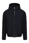 Loro Piana Men's blue jacket with hood - quilted fabric. hood. 100% polyester. Closure: zipper. two side pockets. Country of manufacture: Italy. Care: specialized cleaning - photo 1