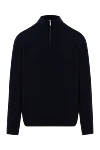 Loro Piana Blue men's cashmere troyer with zipper - 100% cashmere. Closure: zipper. Country of manufacture: Italy. Care: specialized cleaning - photo 1