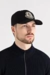 Мужская черная бейсболка с логотипом Moncler - логотип бренда. 100% хлопок. Страна производитель: Италия. Уход: специализированная чистка - фото 2