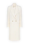 Interdee Women's long white wool coat - 100% wool. Closure: buttons. two side pockets, one chest pocket. Country of manufacture: Italy. Care: specialized cleaning - photo 1