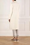 Women's long white wool coat Interdee - 100% wool. Closure: buttons. two side pockets, one chest pocket. Country of manufacture: Italy. Care: specialized cleaning - photo 4