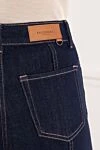 Interdee Wide leg jeans with four seams, blue, women's - 100% cotton. Closure: button, zipper. two front pockets, two back pockets. Country of manufacture: Italy. Care: specialized cleaning - photo 5