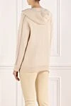 Women's beige hoodie with hood D.Exterior - hood. 30% cashmere, 20% wool, 20% viscose. Country of manufacture: Italy. Care: specialized cleaning - photo 4