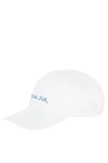 Dior Men's white baseball cap with logo - logo . 100% cotton. Country of manufacture: Italy. Care: specialized cleaning - photo 3