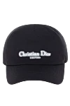 Dior Men's black baseball cap with logo - logo . 100% cotton. Country of manufacture: Italy. Care: specialized cleaning - photo 1