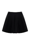 Dior Black pleated mini skirt - 100% cotton. belt. Country of manufacture: Italy. Care: specialized cleaning - photo 1