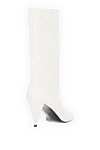 Women's white leather ankle boots with heels Fleur de Paris - 100% genuine leather. Country of manufacture: Italy. Care: specialized cleaning - photo 4