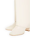 Fleur de Paris White leather boots with an inside-out shaft - 100% genuine leather. Country of manufacture: Italy. Care: specialized cleaning - photo 5