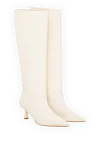 Fleur de Paris White leather boots with low heels - 100% genuine leather. Country of manufacture: Italy. Care: specialized cleaning - photo 3