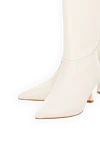 Fleur de Paris White leather boots with low heels - 100% genuine leather. Country of manufacture: Italy. Care: specialized cleaning - photo 5