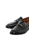 Fleur de Paris Women's black leather loafers - 100% genuine leather. Country of manufacture: Italy. Care: specialized cleaning - photo 5