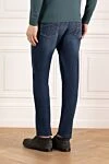 Men's blue distressed jeans Brunello Cucinelli - 98% cotton, 2% elastane. zipper, button. two side pockets, two back pockets. Country of manufacture: Italy. Care: specialized cleaning - photo 4
