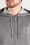 Brunello Cucinelli Прогулочный костюм серый меланж мужской с капюшоном - узор полоска. капюшон. 87% хлопок, 8% кашемир, 5% шелк. молния. два боковых кармана. Страна производитель: Италия. Уход: специализированная чистка - фото 5