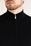 Brunello Cucinelli Кашеміровий троєр чоловічий чорний - 100% кашемір. блискавка. Країна виробник: Італія. Догляд: спеціалізоване чищення - фото 5