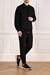 Спортивный мужской костюм черный на молнии Brunello Cucinelli - 64% хлопок, 26% нейлон, 6% кашемир. молния. два боковых кармана. Страна производитель: Италия. Уход: специализированная чистка - фото 2