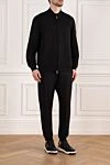 Brunello Cucinelli Спортивный мужской костюм черный на молнии - 64% хлопок, 26% нейлон, 6% кашемир. молния. два боковых кармана. Страна производитель: Италия. Уход: специализированная чистка - фото 3