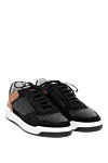 Brunello Cucinelli Basket sneakers in semi-gloss calfskin and washed suede - contrasting inserts . 100% genuine leather. Closure: lace. rubber. Country of manufacture: Italy. Care: specialized cleaning - photo 3