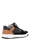 Basket sneakers in semi-gloss calfskin and washed suede Brunello Cucinelli - contrasting inserts . 100% genuine leather. Closure: lace. rubber. Country of manufacture: Italy. Care: specialized cleaning - photo 4