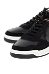 Brunello Cucinelli Basket sneakers in semi-gloss calfskin and washed suede - contrasting inserts . 100% genuine leather. Closure: lace. rubber. Country of manufacture: Italy. Care: specialized cleaning - photo 5