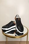 Brunello Cucinelli Basket sneakers in semi-gloss calfskin and washed suede - contrasting inserts . 100% genuine leather. Closure: lace. rubber. Country of manufacture: Italy. Care: specialized cleaning - photo 7
