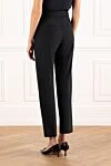 Women's black wool trousers Brunello Cucinelli - 95% wool,. buttons, zipper. two side pockets, two back pockets. Country of manufacture: Italy. Care: specialized cleaning - photo 4