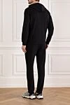Men's sports suit black with hood Brunello Cucinelli - hood. 93% cotton, 7% polyamide. Closure: drawstring. two side pockets. Country of manufacture: Italy. Care: specialized cleaning - photo 4