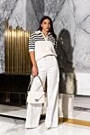 Туфлі на шпильці шкіряні білі Valentino - чорна тонка окантовка . 100% натуральна шкіра. Країна виробник: Італія. Догляд: спеціалізоване чищення - фото 6