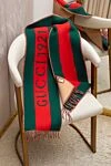 Gucci Men's beige wool scarf - fringe, corporate colors. 100% wool. Country of manufacture: Italy. Care: specialized cleaning - photo 5