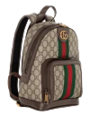 Gucci Рюкзак Ophidia GG маленького размера - красно-зеленая лента Web. 60% полиуретан, 20% хлопок, 20% полиэстер. молния. Размер: Ш 22 х В 29 х Г 15 см. карман на молнии спереди, внутренний карман на молнии. Страна производитель: Италия. Уход: специализированная чистка - фото 3