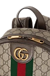 Gucci Рюкзак Ophidia GG маленького размера - красно-зеленая лента Web. 60% полиуретан, 20% хлопок, 20% полиэстер. молния. Размер: Ш 22 х В 29 х Г 15 см. карман на молнии спереди, внутренний карман на молнии. Страна производитель: Италия. Уход: специализированная чистка - фото 5