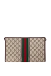 Клатч Ophidia с символом GG коричневый Gucci - фирменная полоса Web на козырьке. 100% хлопок. Ш 28,5 x В 18 x Г 9 см. молния. внутренний карман на молнии. Страна производитель: Италия. Уход: специализированная чистка - фото 4