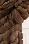 Women's long brown sable fur coat Giorgio Magnani - 100% sable fur . Closure: buttons. Country of manufacture: Italy. Care: specialized cleaning - photo 6