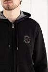 Brunello Cucinelli Black tracksuit with hood and logo - brand logo. hood. 64% cotton, 26% nylon, 6% cashmere, 4% silk. Closure: zipper. two side pockets. Country of manufacture: Italy. Care: specialized cleaning - photo 5