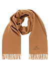 Loro Piana Men's brown cashmere scarf with fringe - brand logo, fringe. 100% cashmere. Country of manufacture: Italy. Care: specialized cleaning - photo 1