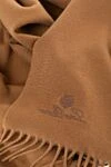 Loro Piana Men's brown cashmere scarf with fringe - brand logo, fringe. 100% cashmere. Country of manufacture: Italy. Care: specialized cleaning - photo 3