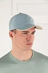 Men's blue cap with logo Loro Piana - brand logo. 100% polyester. Country of manufacture: Italy. Care: specialized cleaning - photo 2