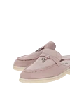 Loro Piana Babouche Charms Walk mules pink for women - Decor logo Loro Piana My Charms. 100% goat suede. Country of manufacture: Italy. Care: specialized cleaning - photo 5