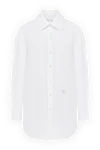 Palm Angels Women's white cotton shirt with logo - brand logo. 100% cotton. Closure: buttons. Country of manufacture: Italy. Care: specialized cleaning - photo 1