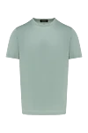 Cesare di Napoli Green men's cotton T-shirt - 100% cotton. Country of manufacture: Italy. Care: specialized cleaning - photo 1