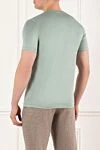 Green men's cotton T-shirt Cesare di Napoli - 100% cotton. Country of manufacture: Italy. Care: specialized cleaning - photo 4